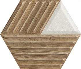 Paradyż Woodskin Mix Heksagon Struktura C Sciana 19,8x17,1 G1