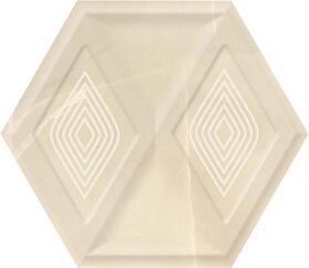 Paradyż Illusion Beige Heksagon Struktura Sciana Polysk 19,8x17,1 G1