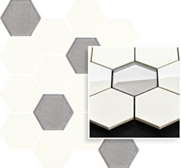 Paradyż Uniwersalna Mozaika Prasowana Bianco Paradyz Hexagon Mix 22x25,5 G1