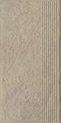 Paradyż Eremite Crema Stopnica Prosta Struktura Mat 30,0x60,0 G1