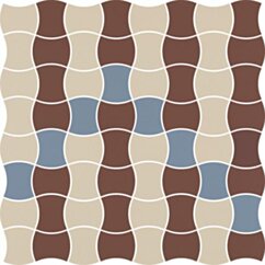 Paradyż Modernizm Bianco Mozaika Prasowana K.3,6x4,4 Mix B 30,86x30,86 G1