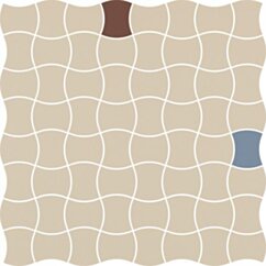 Paradyż Modernizm Bianco Mozaika Prasowana K.3,6x4,4 Mix A 30,86x30,86 G1