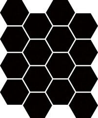 Paradyż Uniwersalna Mozaika Prasowana Nero Paradyz Hexagon 22x25,5 G1