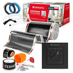 Termofol ZESTAW Folia Grzewcza na podczerwień szer. 50cm moc 80W 20m² +TF-H3 BLACK