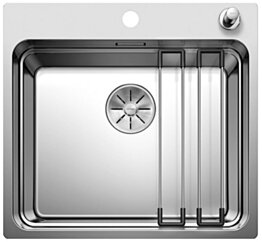 BLANCO ETAGON  500-IF/A Zelewozmywak stal polerowana, korek auto., InFino, szyny 521748