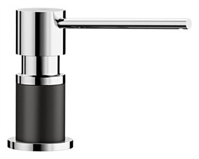 BLANCO LATO - dozownik Silgranit-Look czarny/chrom 526177
