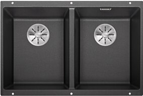 BLANCO SUBLINE  350/350-U Zlewozmywak Silgranit antracyt, InFino 523574