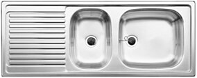 BLANCO TOP Zlewozmywak EZS 11x4 stal matowa odwracalny, bez przelewu (1 1/2) 500847
