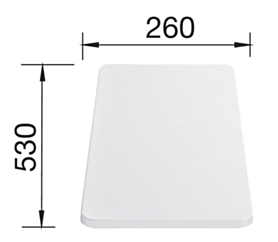 BLANCO Deska z tworzywa biała, 530x260, [MEDIAN, METRA, ZIA, LEXA, LANTOS] 217611