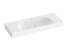 Ravak Umywalka Lite 120/80 S, z otworem na baterię, bez przelewu, biały XJX01212000