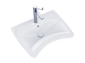 Ravak Umywalka ceramiczna Safe 60, z przelewem i otworem pod baterię, biały XJX01160006