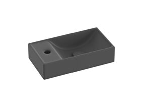 Ravak Umywalka ceramiczna Veda 40 Wall L, antracyt XJXL3240000