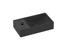 Ravak Umywalka ceramiczna Veda 40 Wall L, czarny mat XJXLD240000