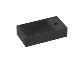 Ravak Umywalka ceramiczna Veda 40 Wall P, czarny mat XJXPD240000