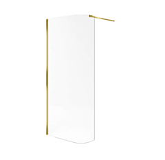 Vidoq walk-in ścianka gięta 93x200 cm, złoty połysk KAEX.1507.930.LP.GL