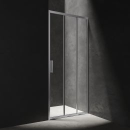 Drzwi prysznicowe przesuwne trójdzielne 100 cm Omnires CHELSEA NDT10XCRTR