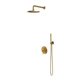 System prysznicowy podtynkowy  złoty szczotkowany Omnires Y SysY19GLB